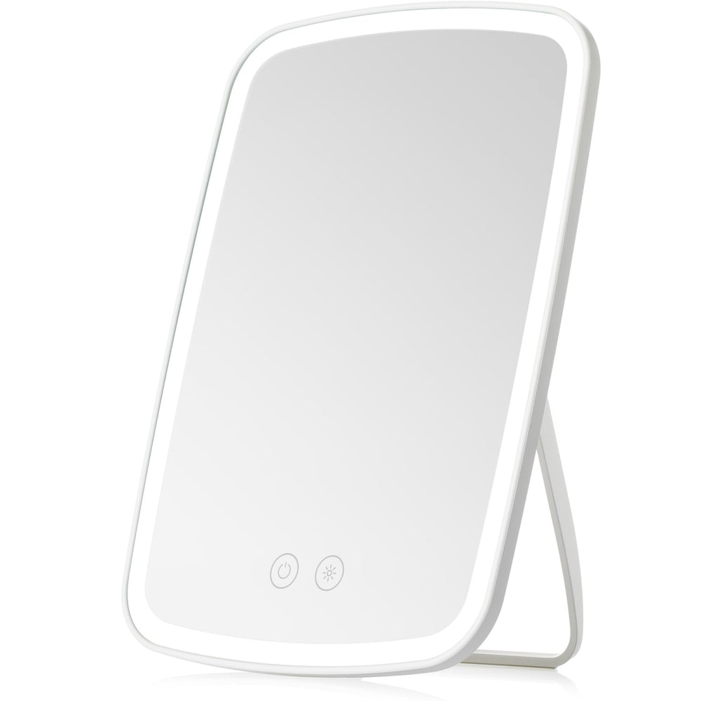 NEZZOE front view showing LED ring and clear glass for accurate makeup