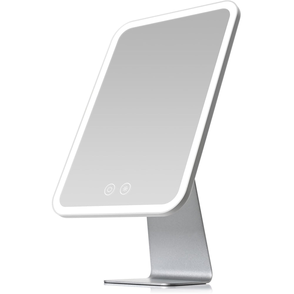 NEZZOE front view metal vanity mirror showing clear reflection and even lighting