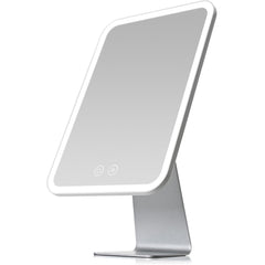 NEZZOE front view metal vanity mirror showing clear reflection and even lighting