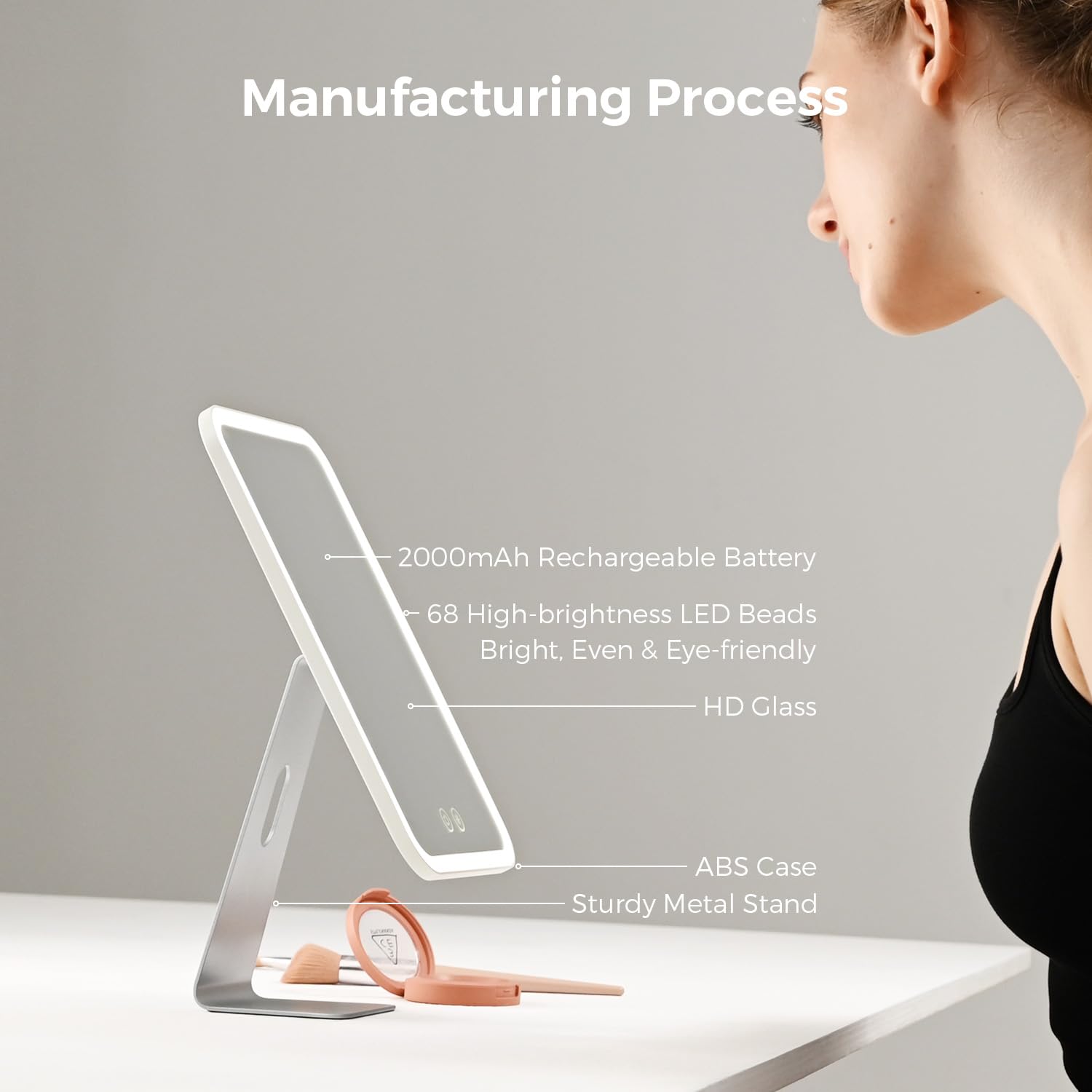 NEZZOE USB-C charging port detail showing convenient rechargeable power