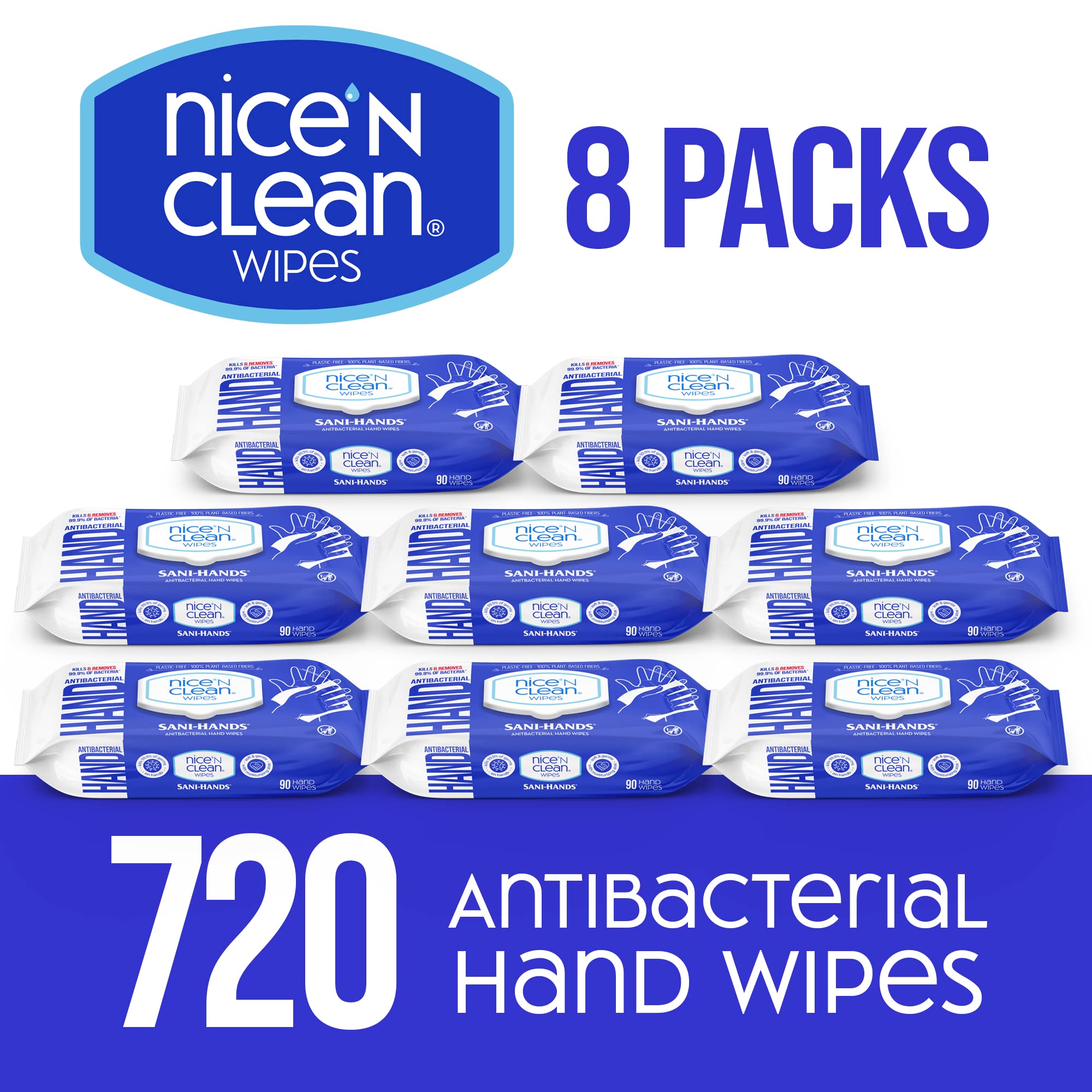 Nice 'N CLEAN open wipe pulled from pack, displaying moist aloe texture for gentle cleansing