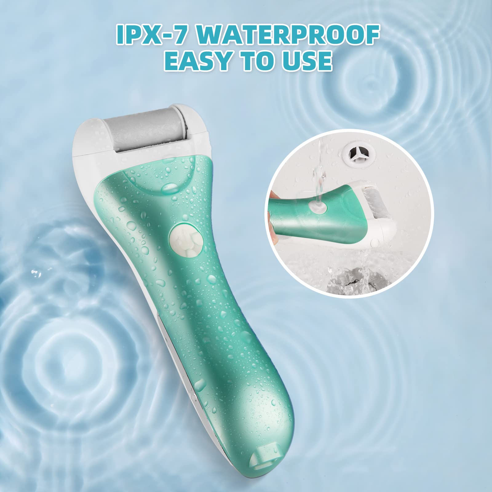 NiceBirdie device held in hand to show scale and portability for at-home pedicure convenience