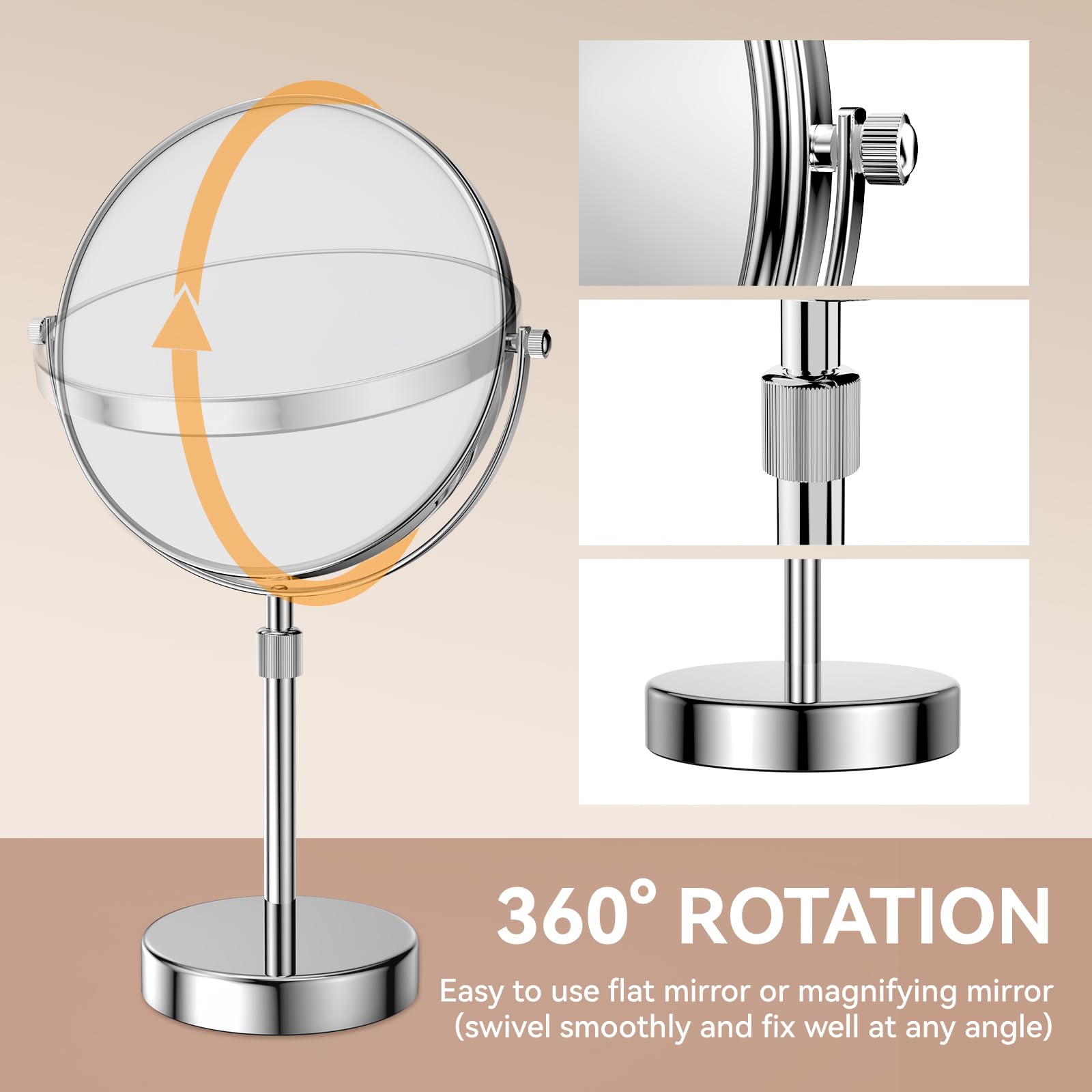 Nicesail polished chrome finish detail showing durable stainless steel and glossy look
