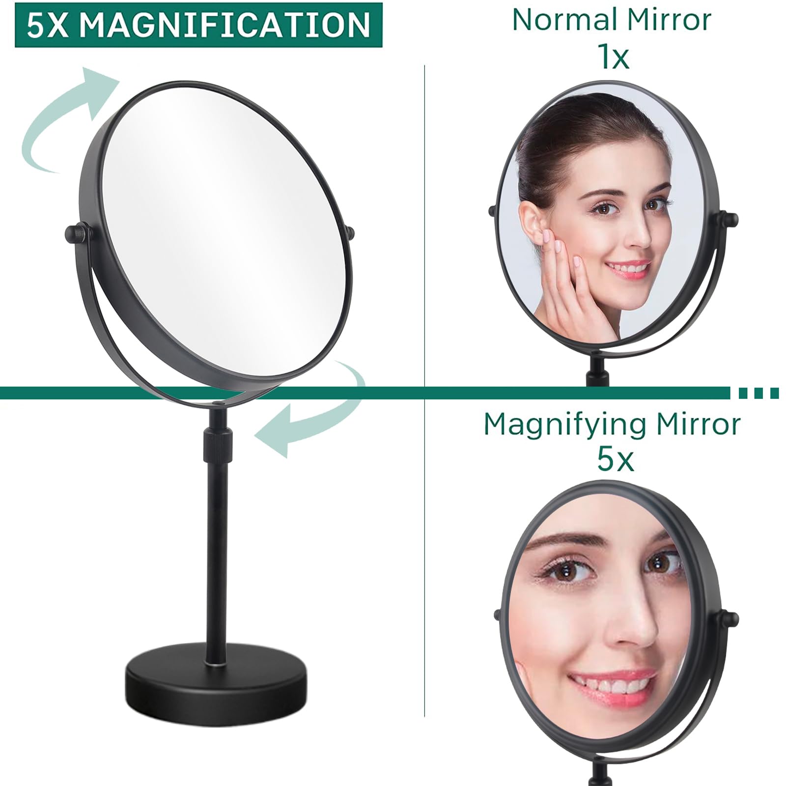 Nicesail mirror in use during eyebrow application for precision benefit