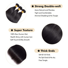 NICMISS hair strand texture showing silky straight fiber and smooth styling ease