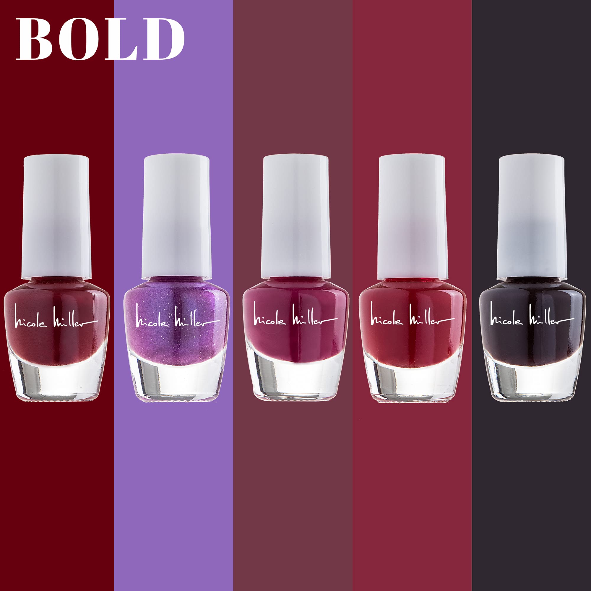 Nicole Miller New York lifestyle image of hand wearing polish, illustrating wearable color payoff