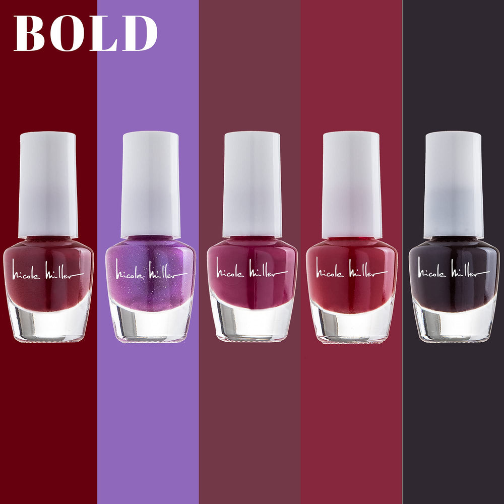 Nicole Miller New York lifestyle image of hand wearing polish, illustrating wearable color payoff