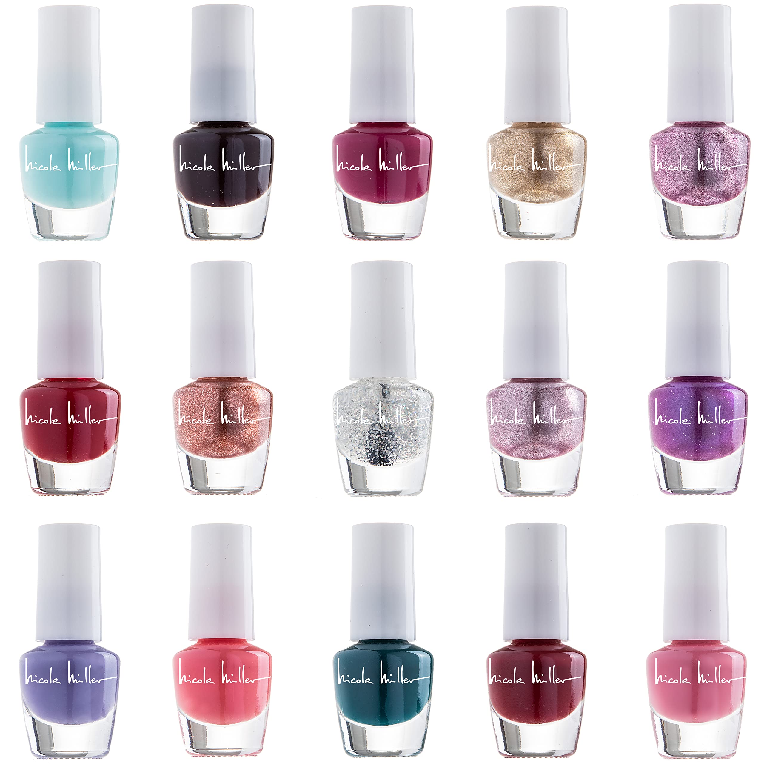 Nicole Miller New York arranged shades flatlay, showcasing variety for seasonal styling
