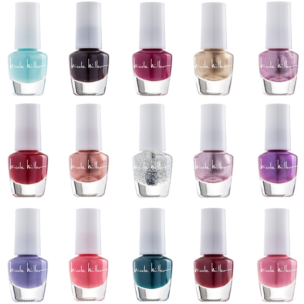 Nicole Miller New York arranged shades flatlay, showcasing variety for seasonal styling