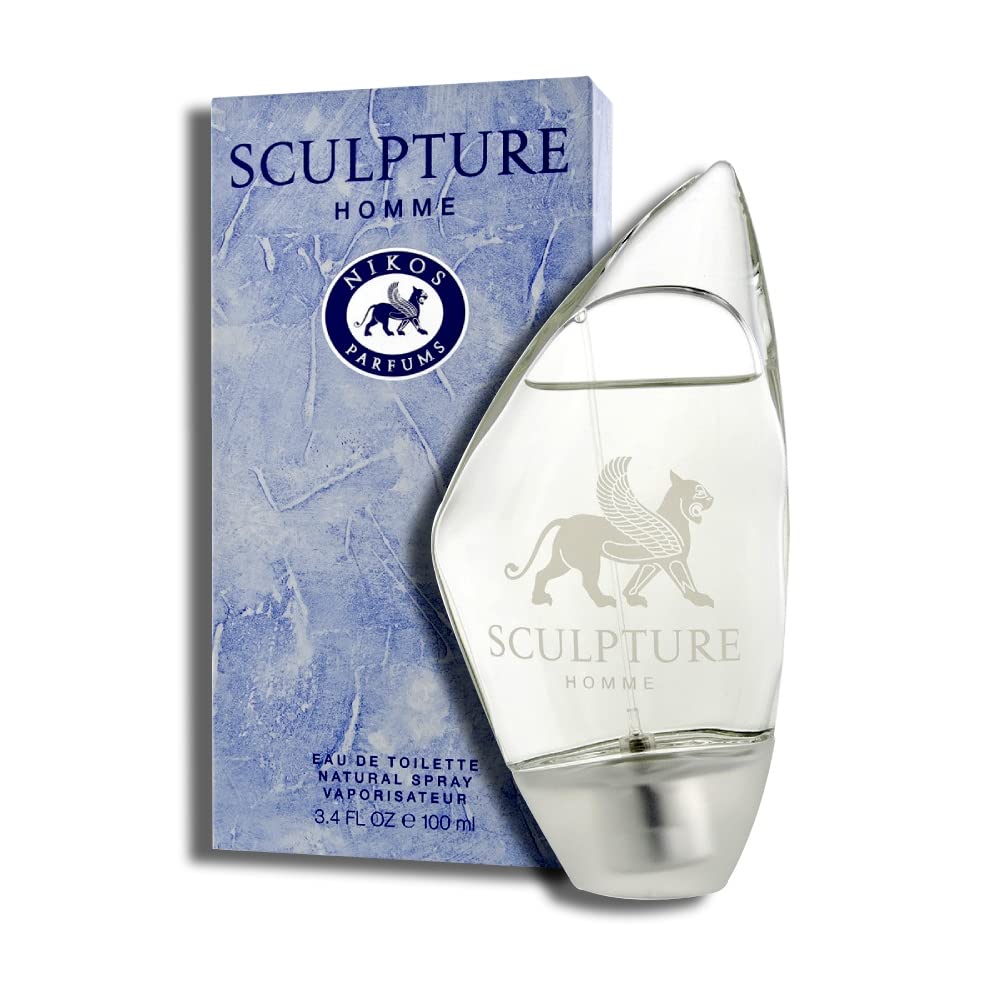 Nikos Sculpture front bottle showing elegant design and easy-grip benefit