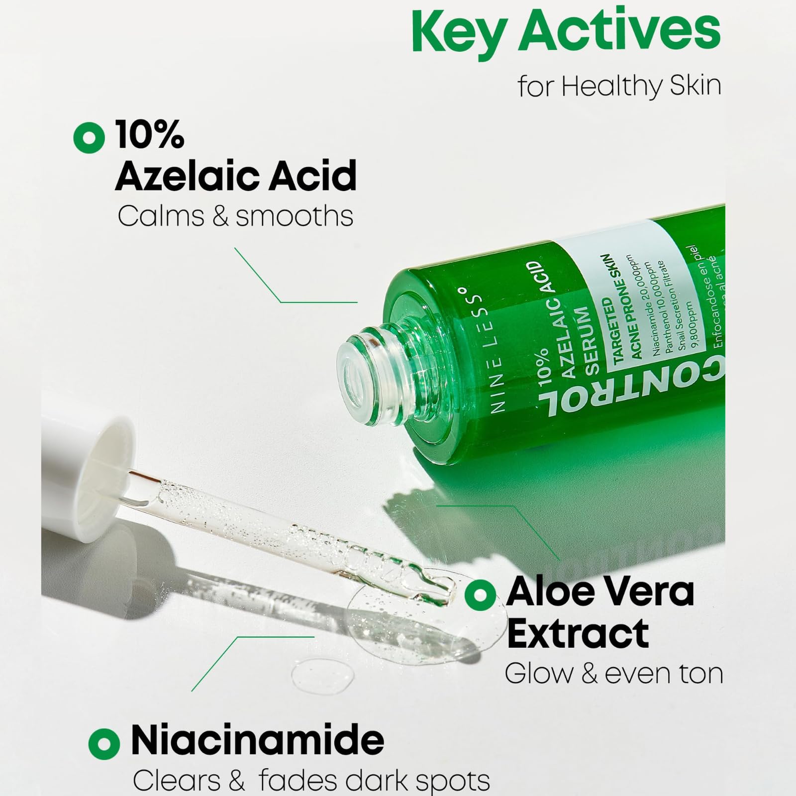 NINELESS pipette dispensing serum to hand demonstrating controlled application benefit