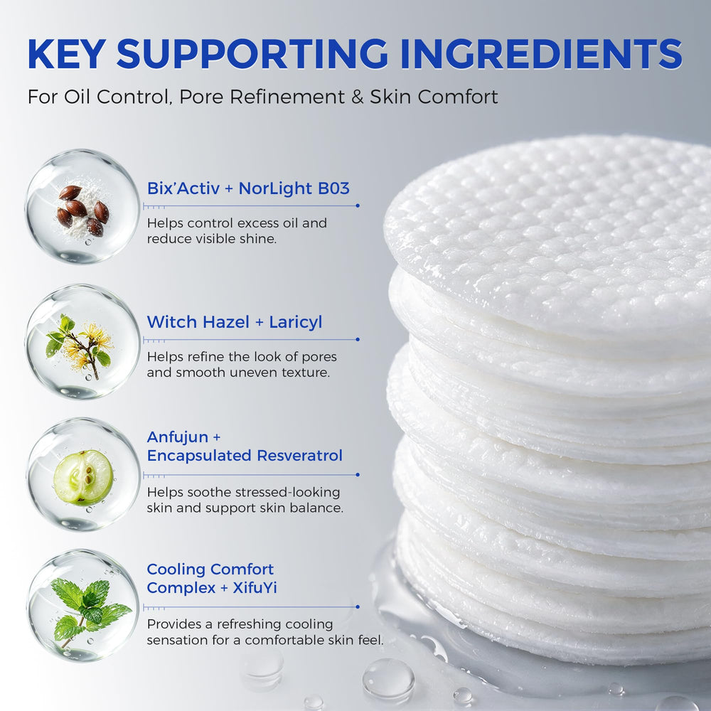 NING DERMOLOGIE ingredient label close up listing acids and calming extracts for transparency