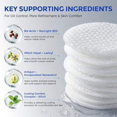 NING DERMOLOGIE ingredient label close up listing acids and calming extracts for transparency