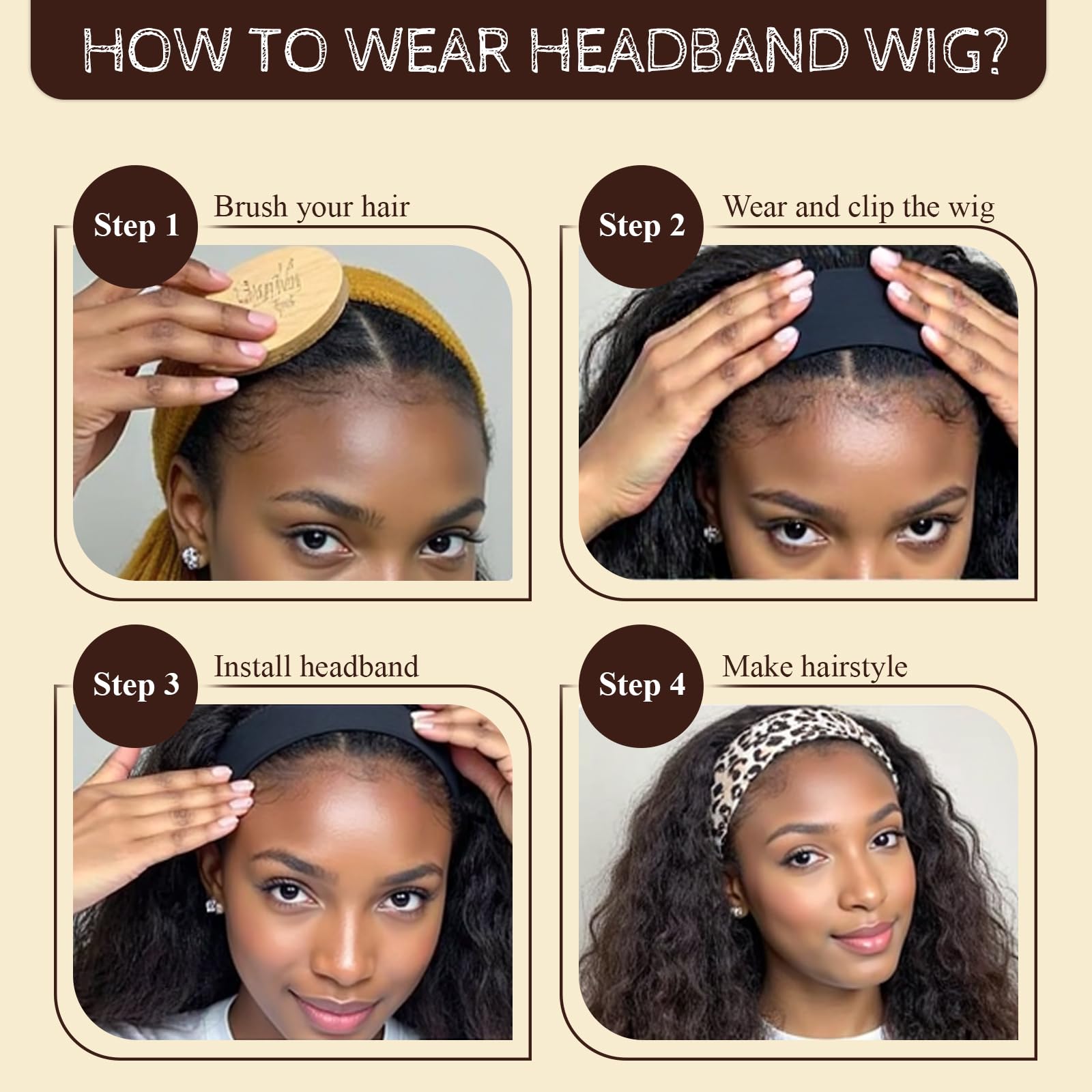 Ninroc lifestyle shot outdoors showing headband wig versatility and ready-to-wear benefit