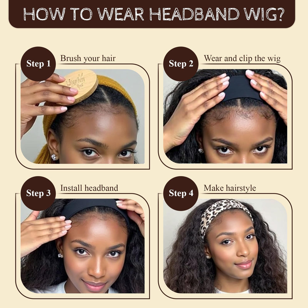 Ninroc lifestyle shot outdoors showing headband wig versatility and ready-to-wear benefit