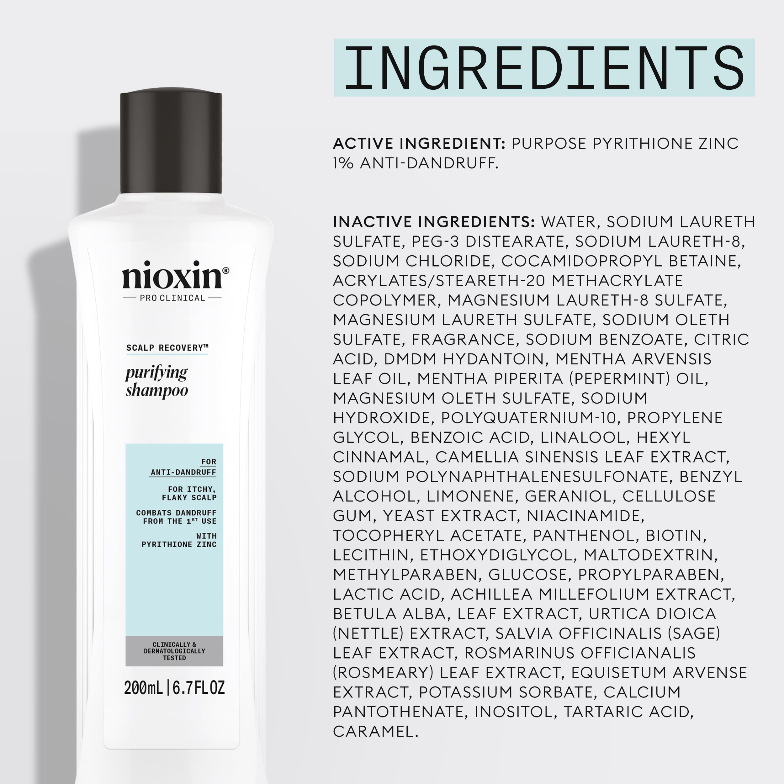 NIOXIN bottle on bath shelf lifestyle scene suggesting daily routine ease