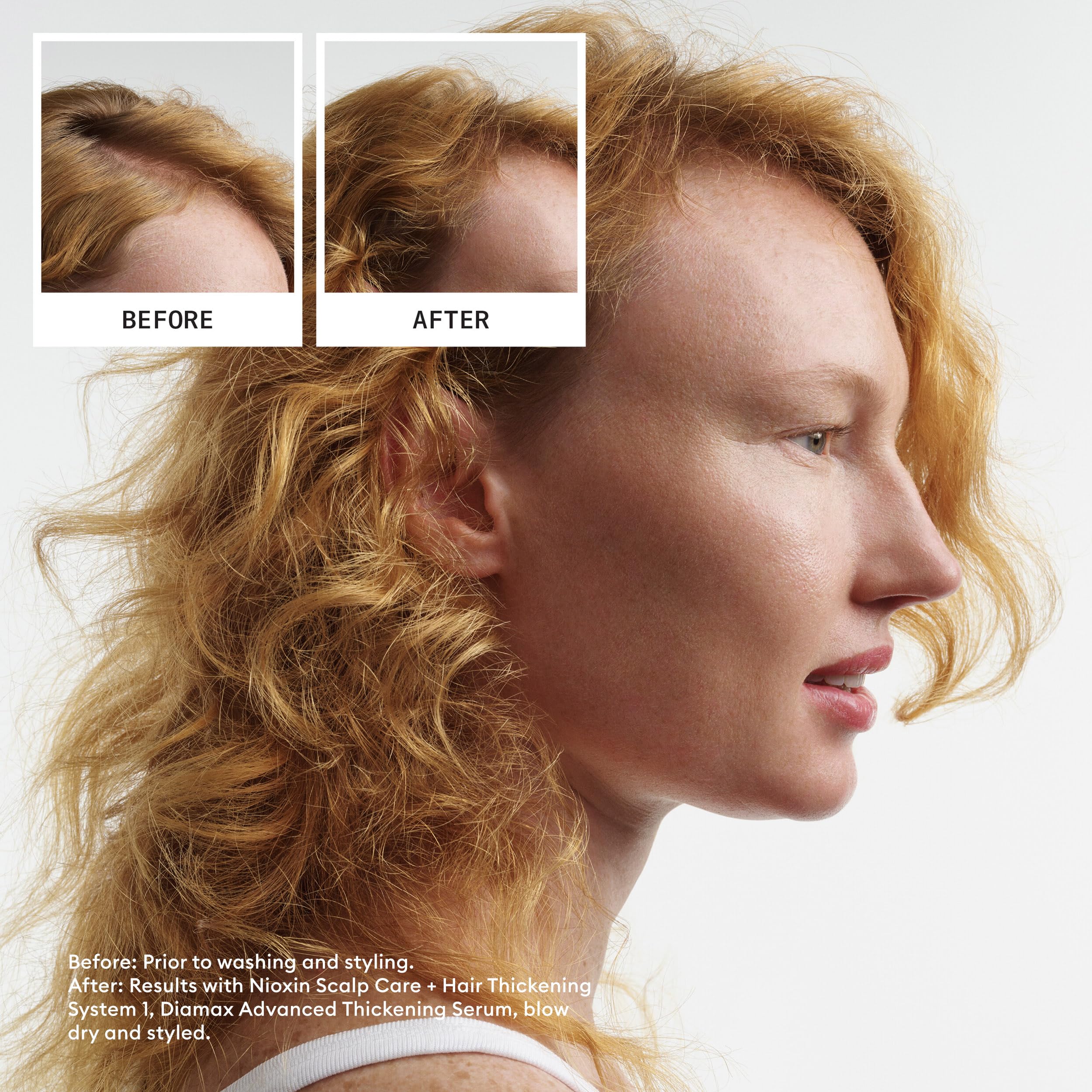 Nioxin conditioner pump close-up highlighting easy dispensing and precise application