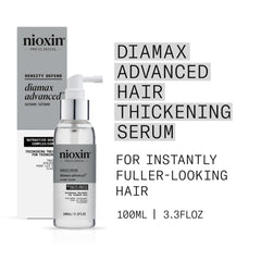 NIOXIN dropper applying serum to hair roots, precise lightweight application benefit