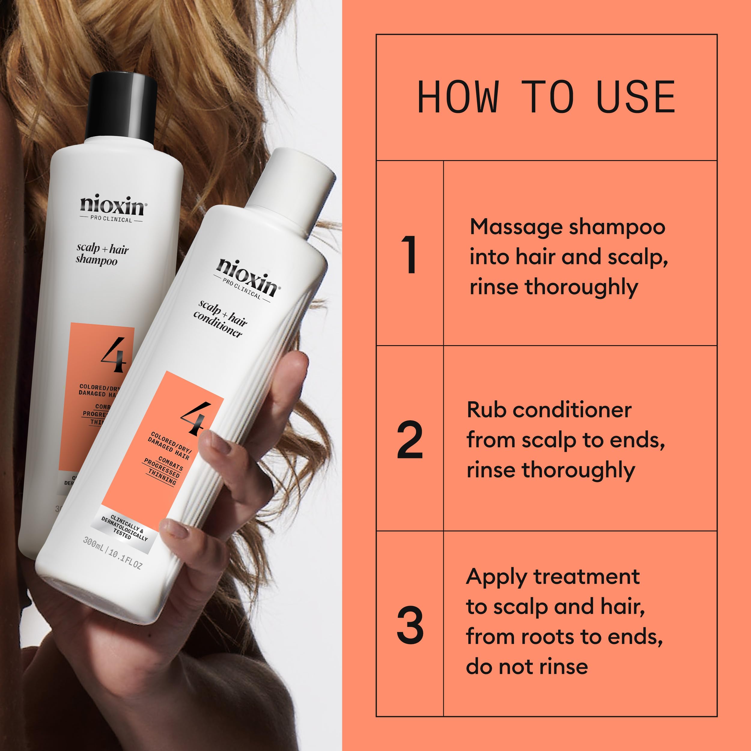 Nioxin kit staged in bathroom setting for easy daily salon-style routine