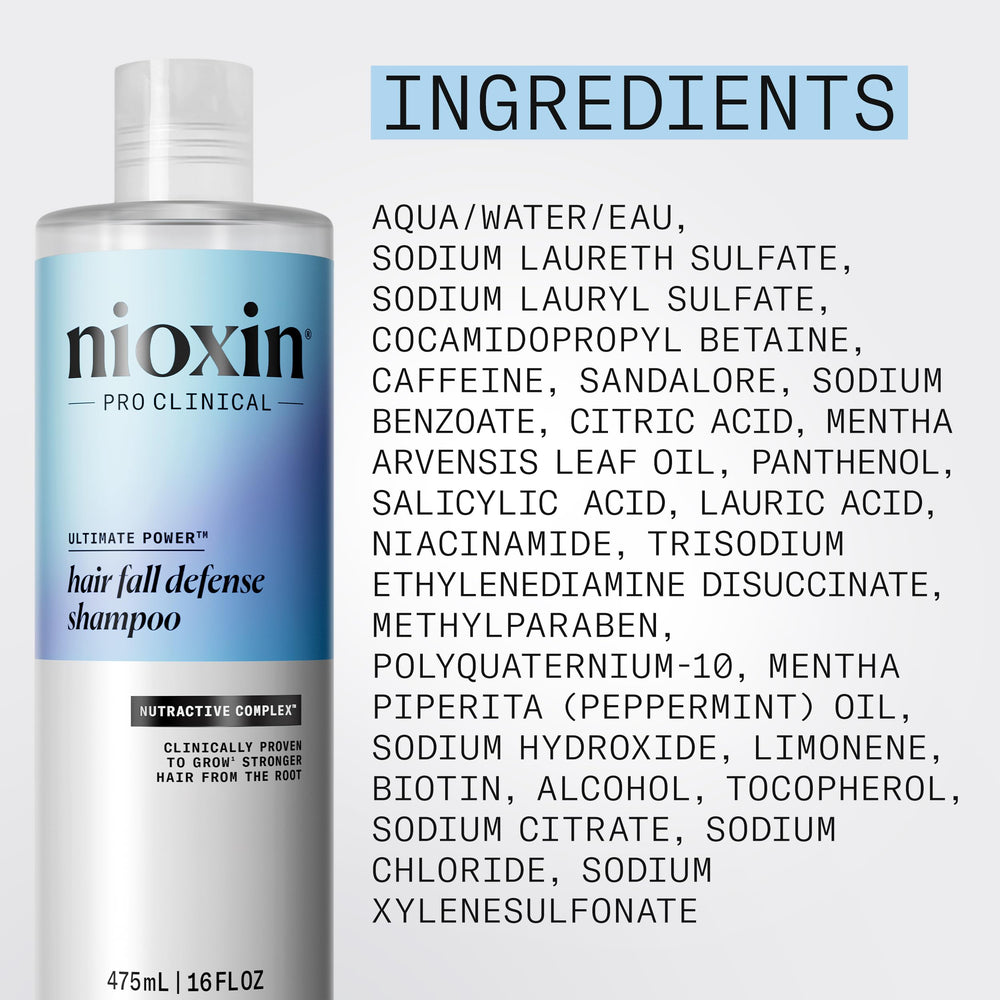 Lifestyle bathroom shelf with Nioxin shampoo to suggest daily routine