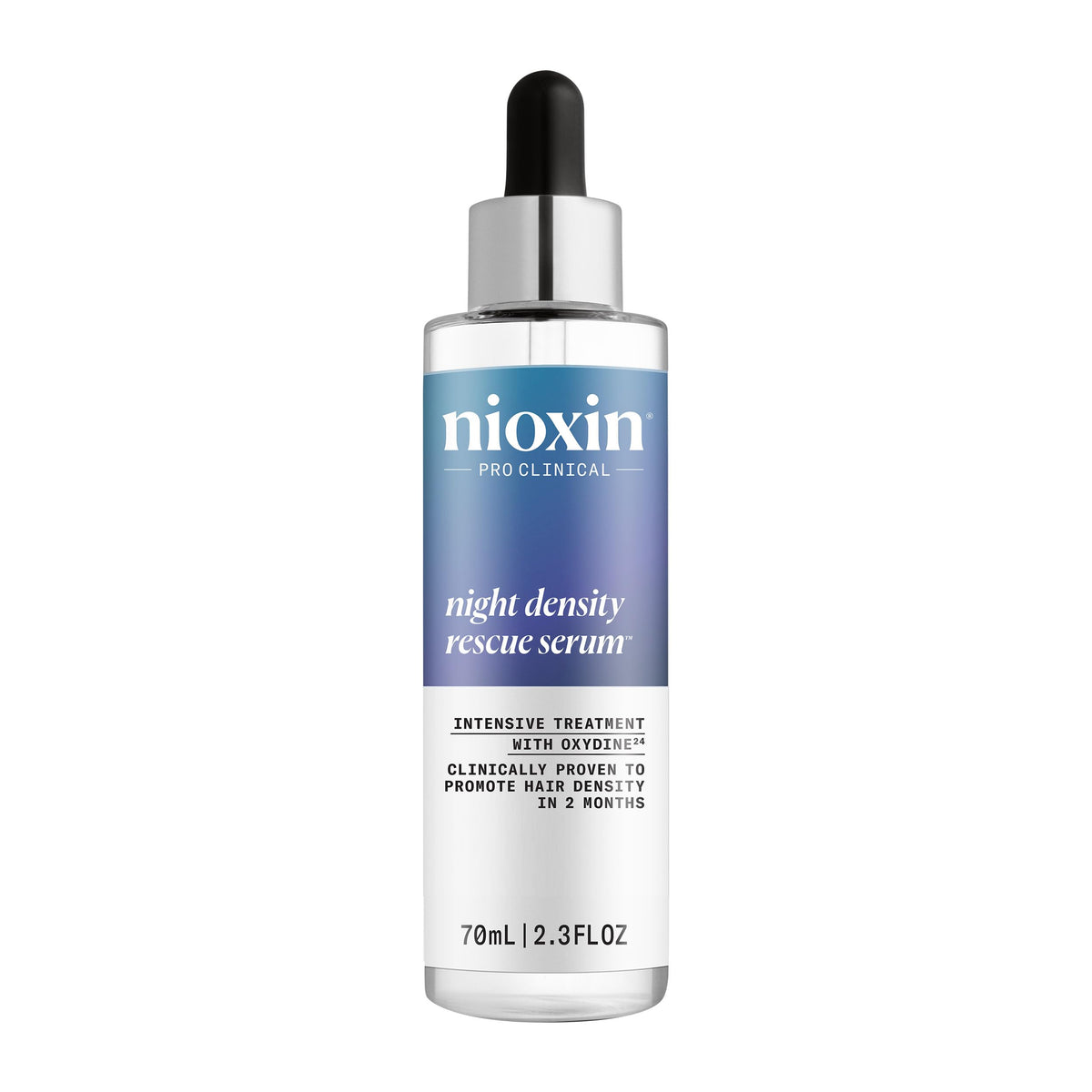 Nioxin front bottle showing product and benefit for fuller-looking hair