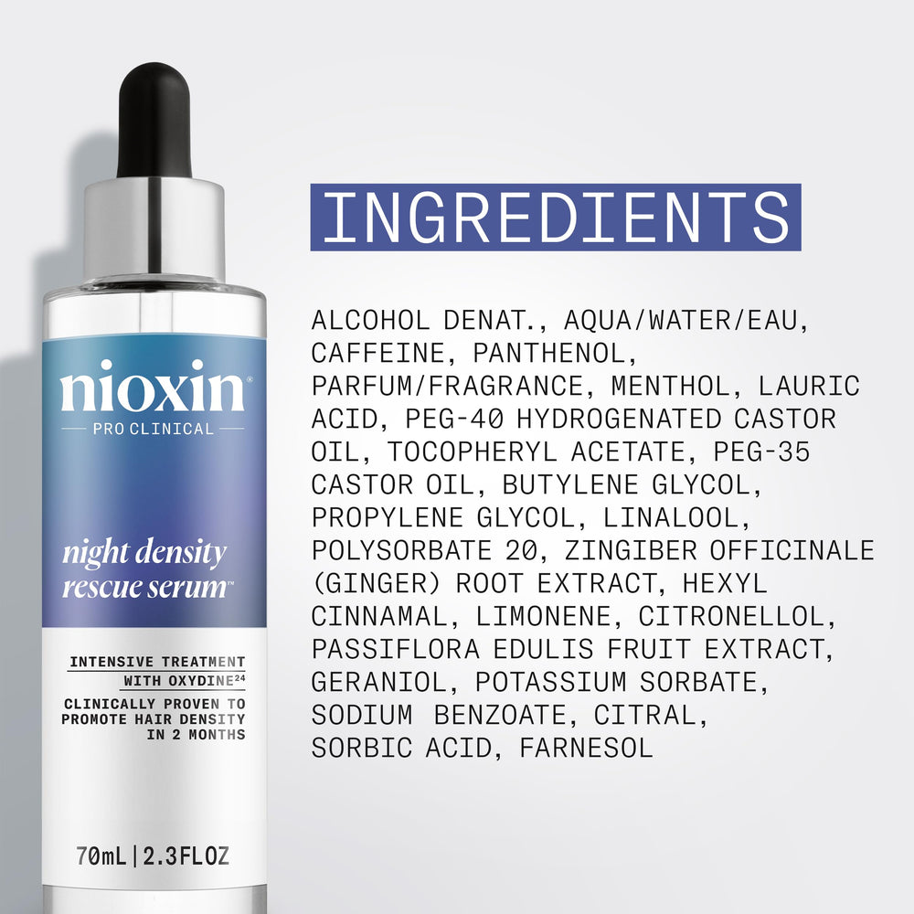 Nioxin next to hand for scale showing compact travel-friendly size benefit