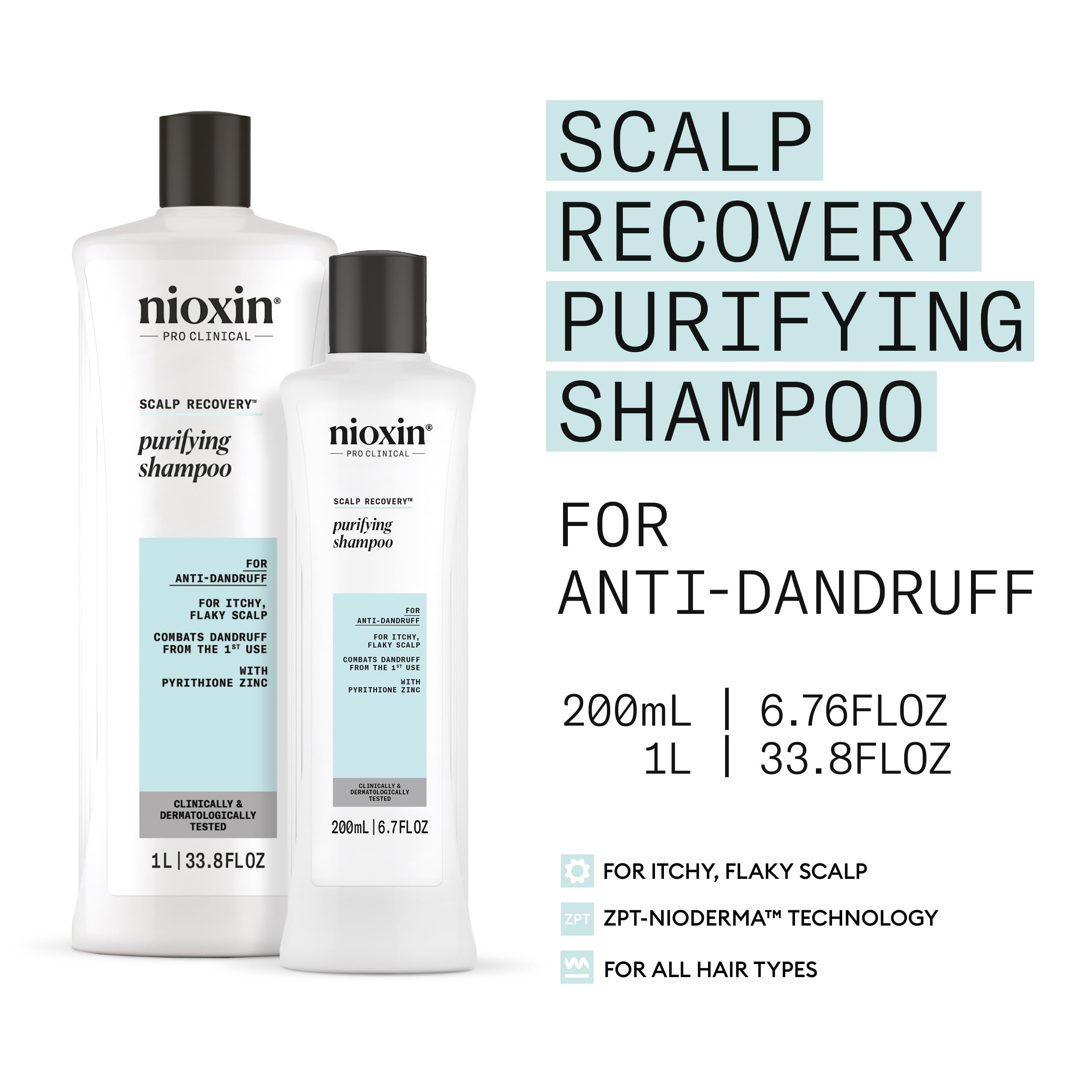 NIOXIN open cap dispensing shampoo showing convenient application control