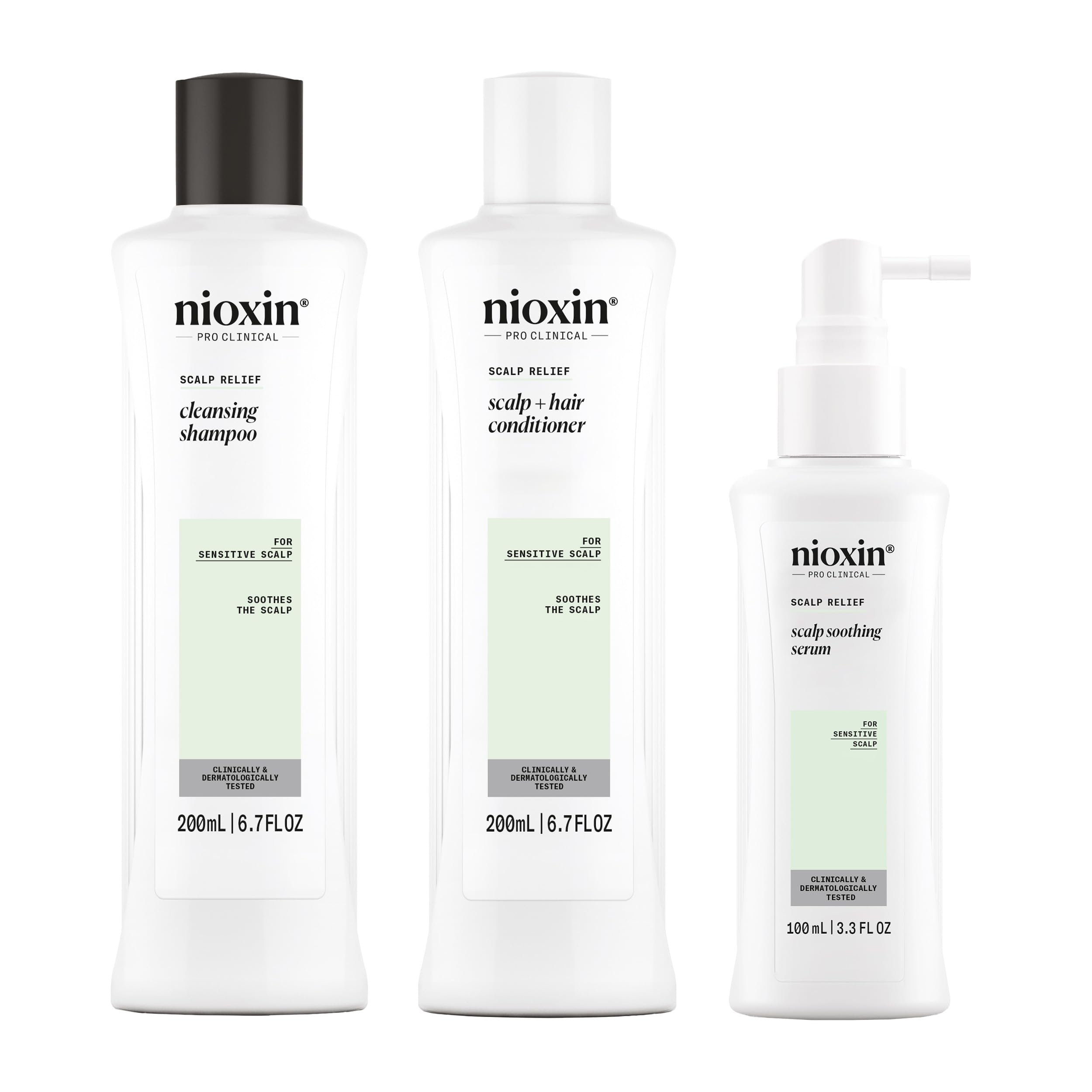 NIOXIN kit front packaging showing complete scalp relief system benefits