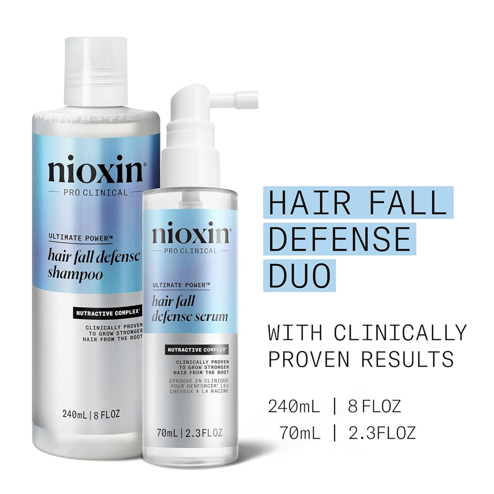 NIOXIN shampoo bottle label close-up highlighting clarifying action