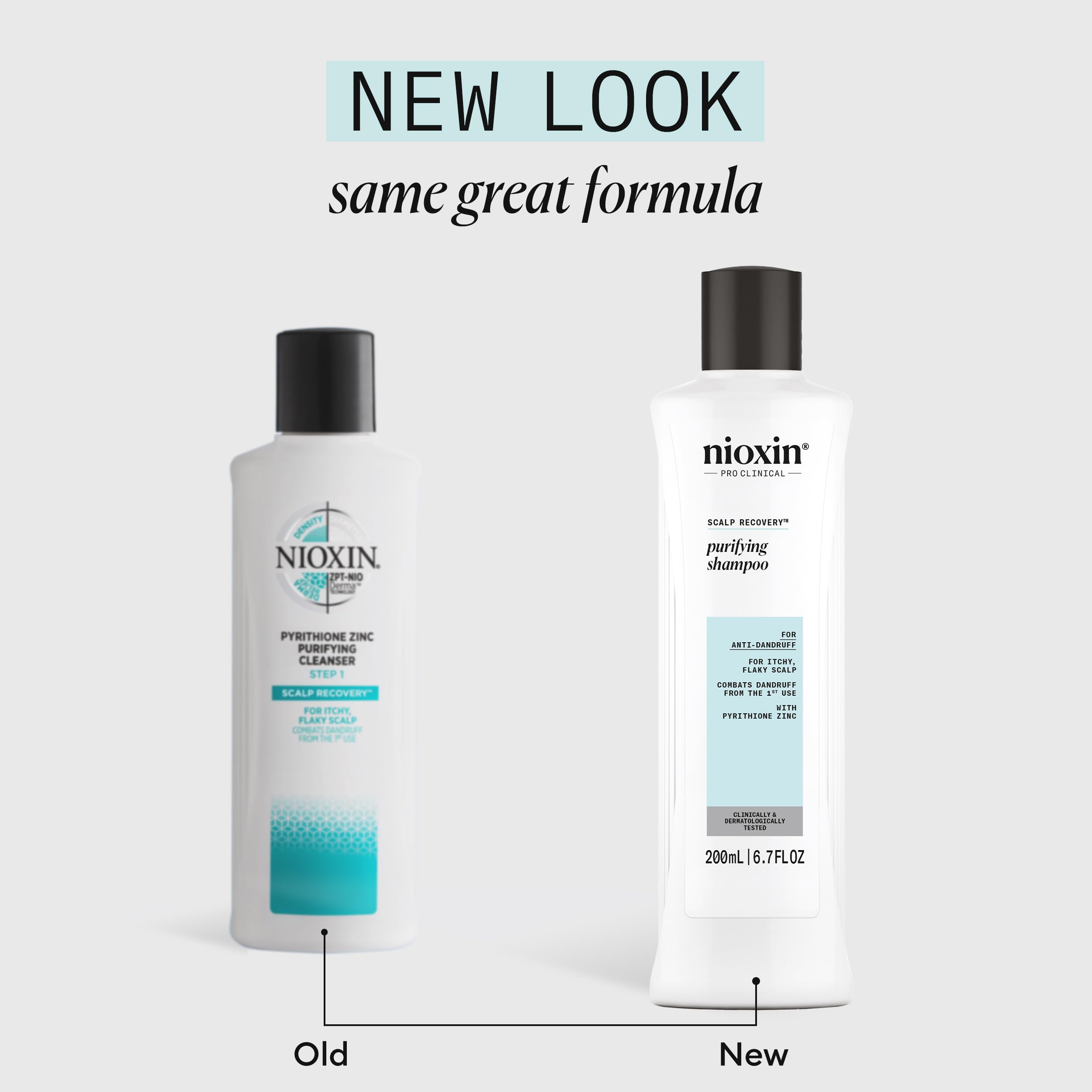 NIOXIN pump detail highlighting easy-dispense for controlled application