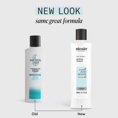 NIOXIN pump detail highlighting easy-dispense for controlled application