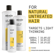NIOXIN bottle pump top close-up for easy dispensing and controlled use
