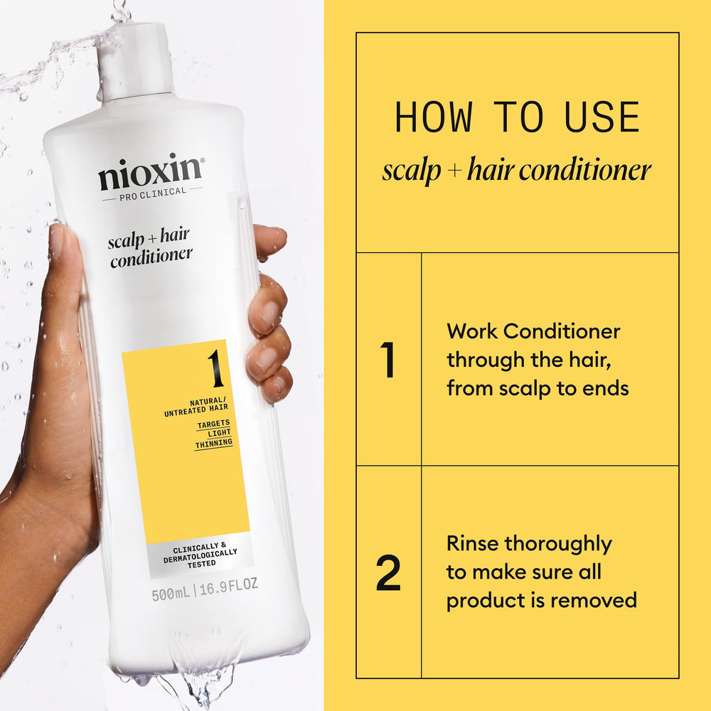 Nioxin bottle label close view highlighting product details