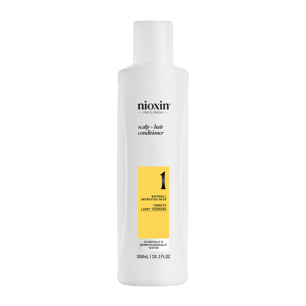 Nioxin front packaging showing bottle and label, promoting professional scalp care