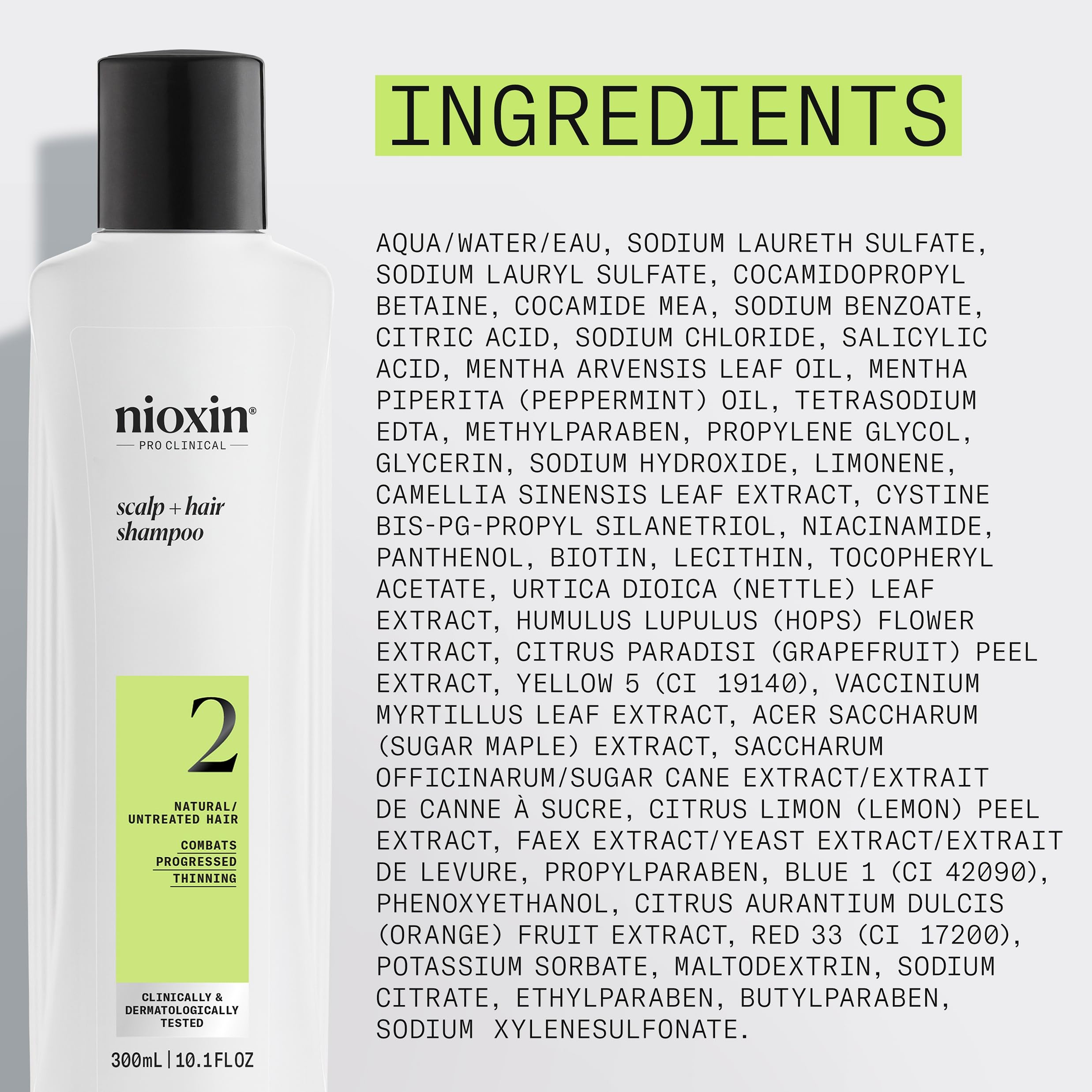 Nioxin before and after style image showing fuller-looking hair benefit
