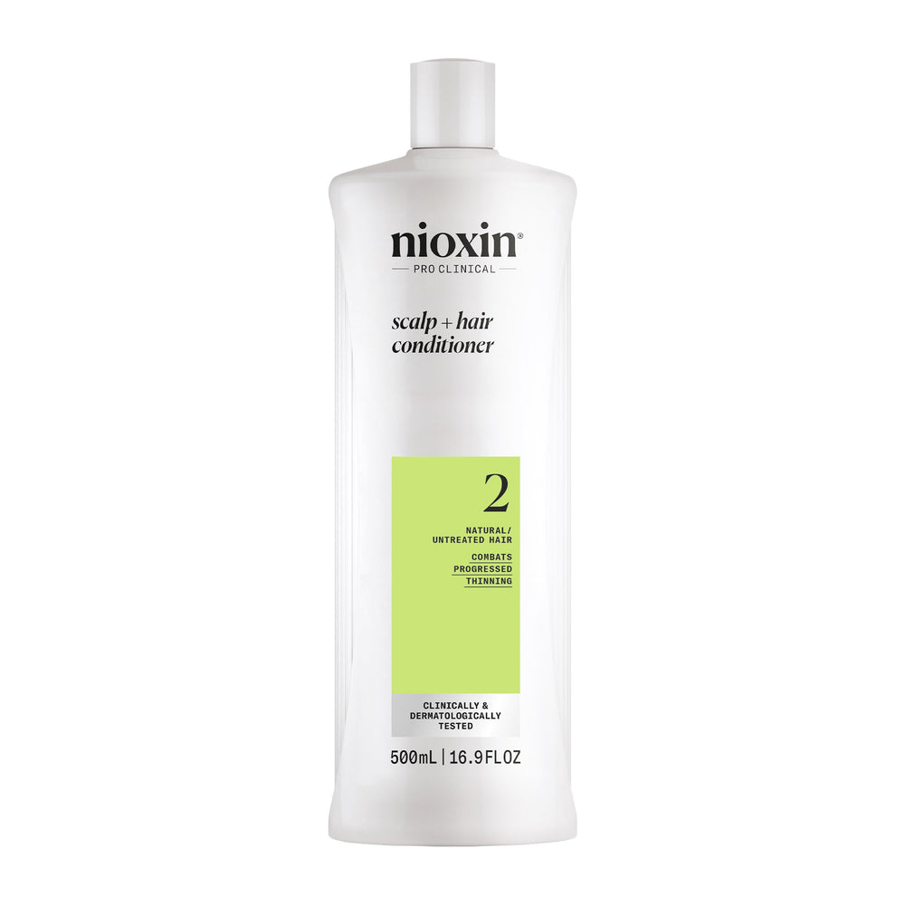 NIOXIN System 2 front packaging showing product benefit for fuller hair