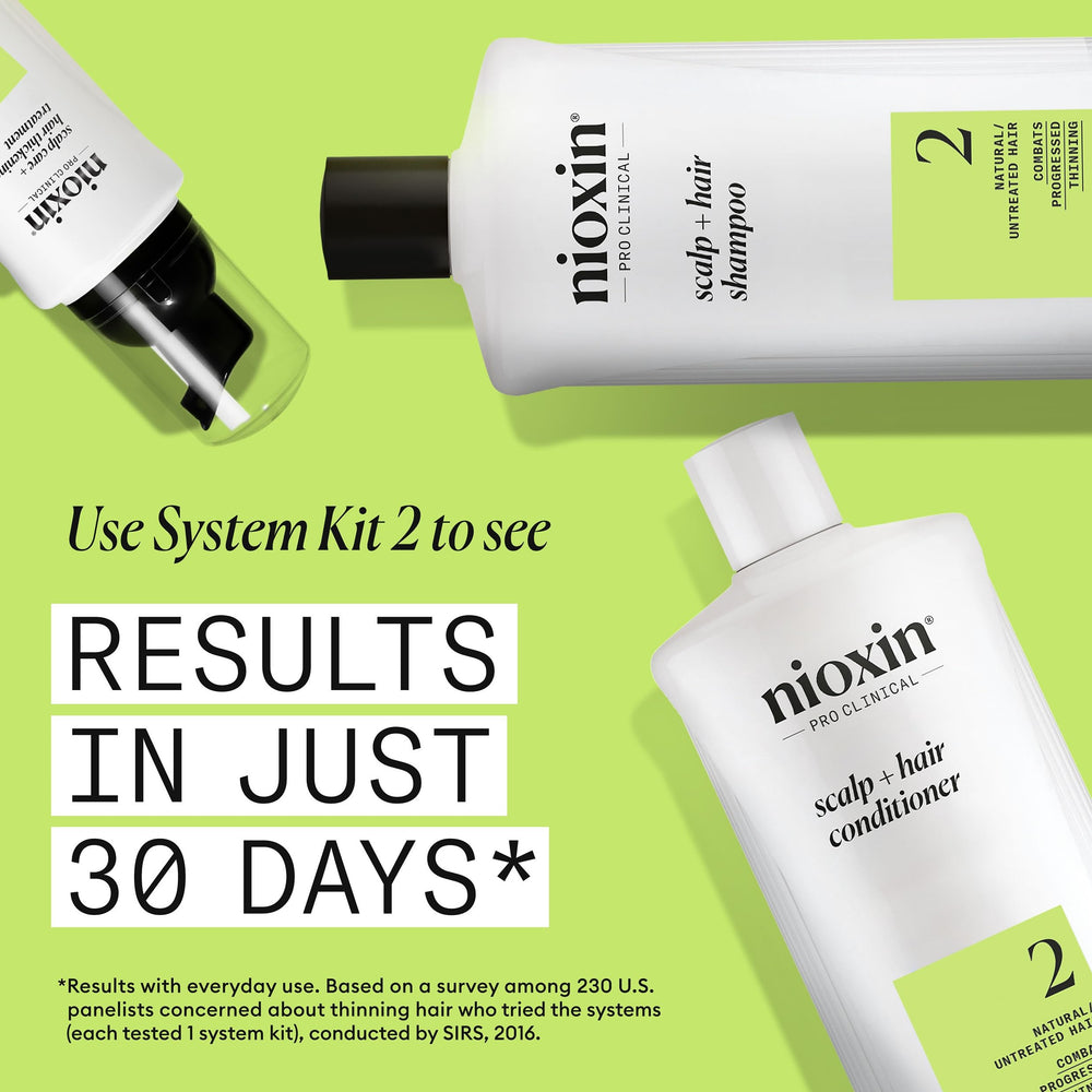 NIOXIN label ingredient list highlighting scalp-supporting botanicals