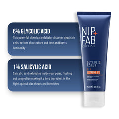 Nip + Fab ingredient label highlighting glycolic and salicylic acids benefit