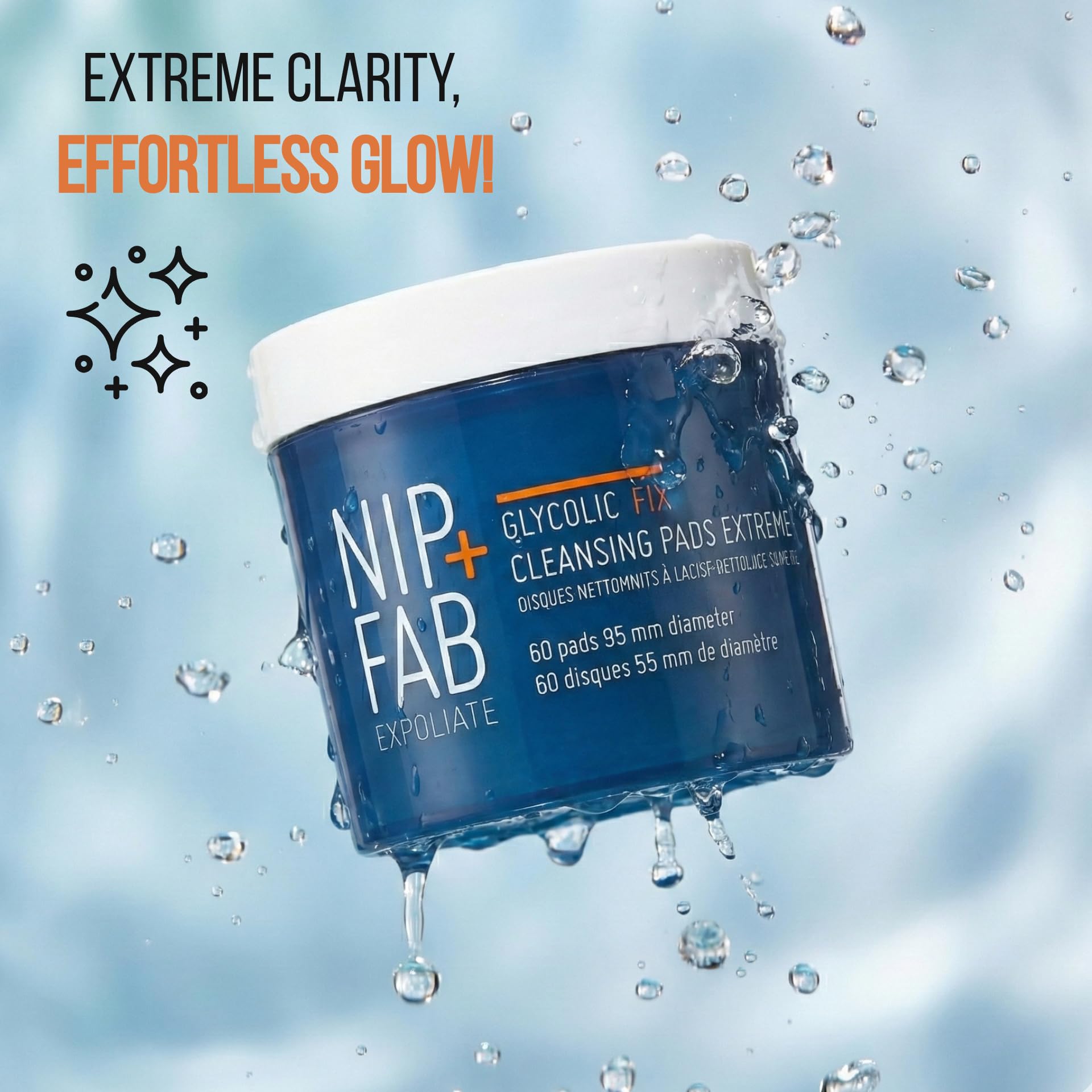 Nip+Fab ingredient label close-up showing acid and hyaluronic blend
