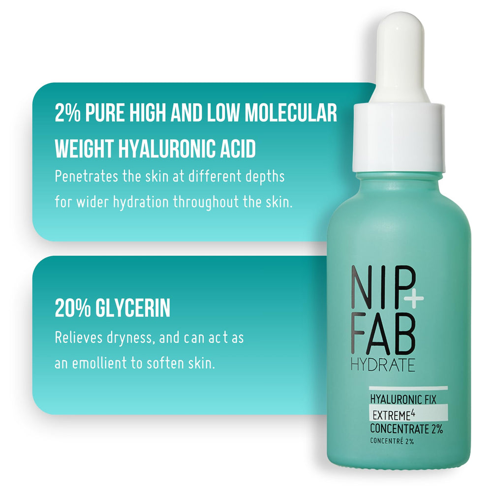 Nip+Fab bottle next to a ruler showing 30ml size for travel-friendly convenience