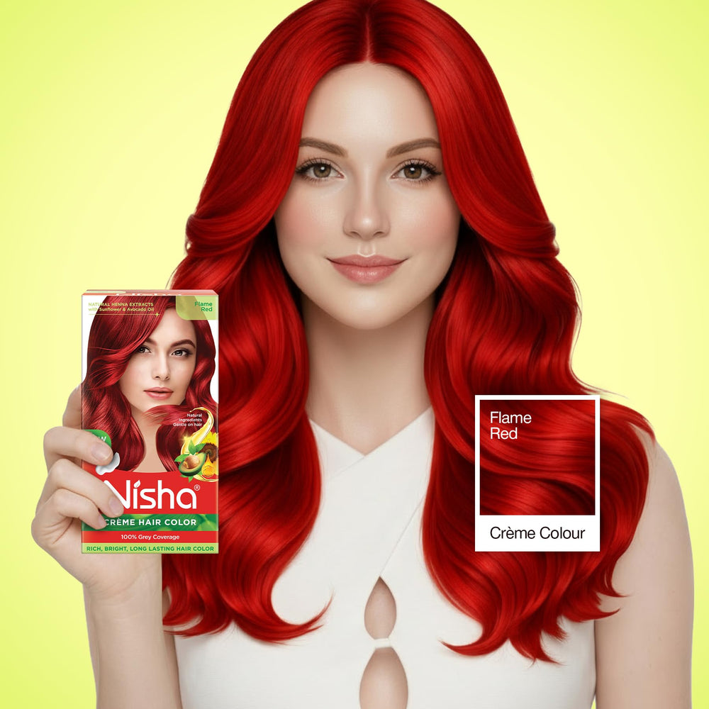 Nisha applying color at roots demonstrating precise, full gray coverage