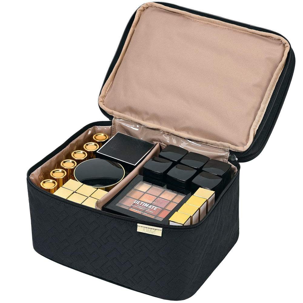 NISHEL clear internal pocket holding eyeshadow palette for easy visibility