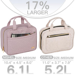 NISHEL close-up elastic pockets holding brushes and tubes securely