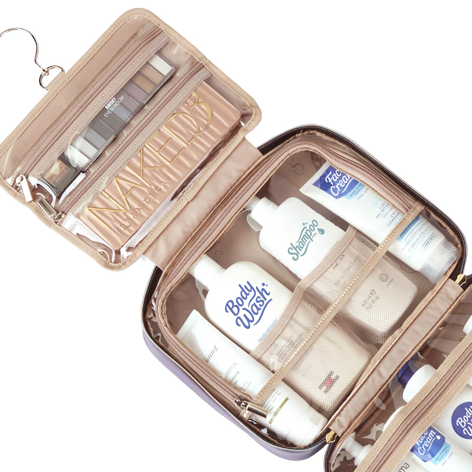 NISHEL close-up of elastic pockets holding brushes and tubes securely in place