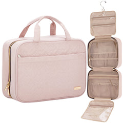 NISHEL front closed toiletry bag showing compact travel-ready design and secure zipper