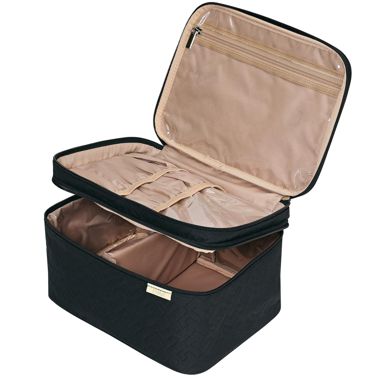 NISHEL front view showing roomy double-layer case and travel-ready protection