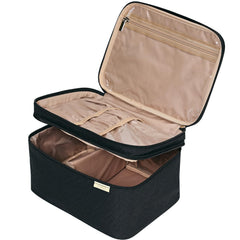 NISHEL front view showing roomy double-layer case and travel-ready protection