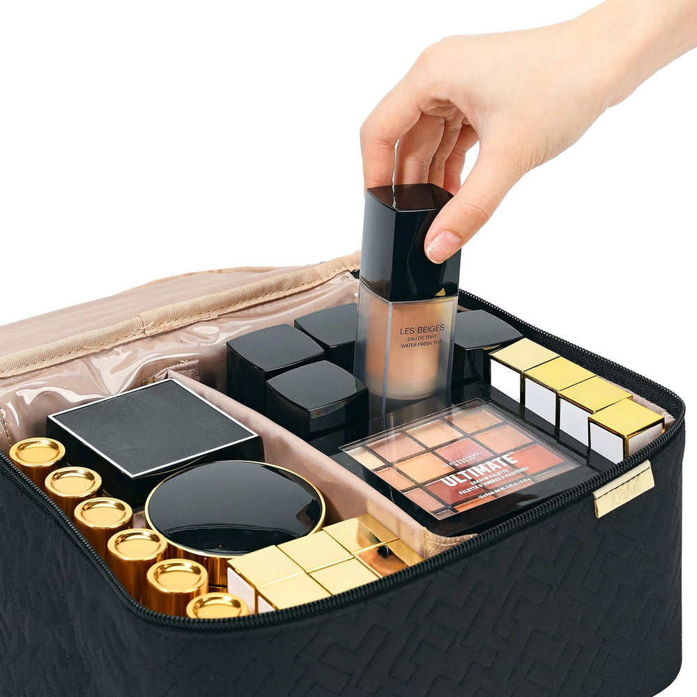 NISHEL case fitting neatly inside carry-on luggage for convenient travel