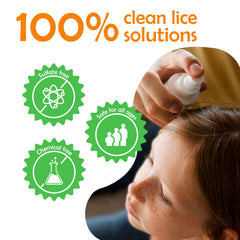 Nit Free oil being applied in hand illustrating easy spread benefit