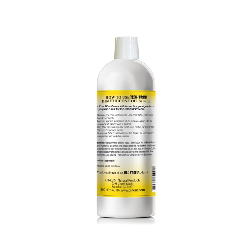 Nit Free close-up oil texture demonstrating thick coating for easier combing